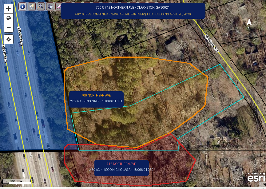 700 and 712 Northern Ave DeKalb County parcel map — NAV Capital Partners